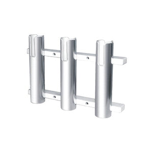Brushed Aluminum Fishing Rod Holder Mounts - 3 Rod Holder